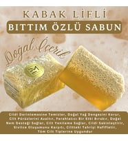 Doğal Kabak Lifli Bıttım Özlü Sabun Cilt Pürüzlerini Azaltır Tahrişi Hafifletir Sivilce Karşıtıdır