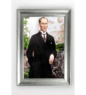 Gümüş Çerçeveli Atatürk Tablo cv817