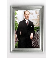 Gümüş Çerçeveli Atatürk Tablo cv817