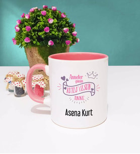 Anneler Günü Hediyesi Anneye Hediye - 13 - Kupa Bardak Pembe