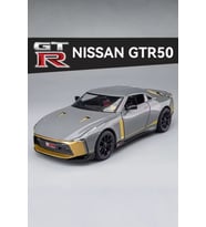 Gri Işıklı Sesli 1:24 Ölçek İnce Detay Açılır Kapı Nissan GT-R50 Premium Model Araba