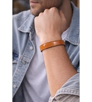 Terra Line – Taba Minimal Erkek Deri Bileklik-1381