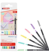 Edding 1200 Grafik Kalemi 6'lı PASTEL RENKLER 