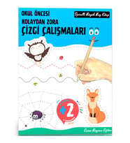 Okul Öncesi Kolaydan Zora Çizgi Çalışmaları Kitabı