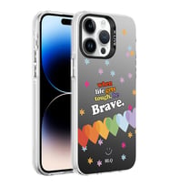 Apple iPhone 14 Pro Kılıf Desenli Zore Silver Sert Kılıf Kalp