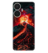 Realme C55 Kılıf Silikon Desen Özel Seri Yanardağ 1611