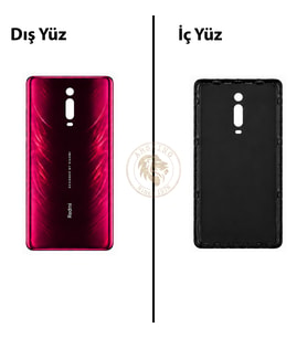 Xiaomi Mi 9T Alev Kırmızısı Arka Pil Kapağı Batarya Kapağı Lazer Kesim Back Cover