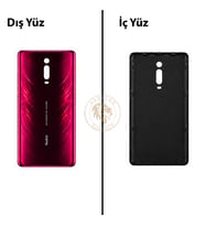 Xiaomi Mi 9T Alev Kırmızısı Arka Pil Kapağı Batarya Kapağı Lazer Kesim Back Cover