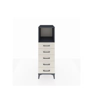 Kronos Dolap Tek Raflı 5 Çekmeceli 44x59x134 Antrasit-Aytaşı