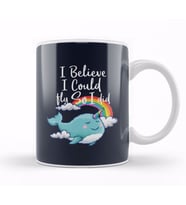 I Believe I Could So I Did Narwhal Pixel Art Kupa Bardak Porselen