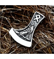 Çift Taraflı Kullanım Viking Kolye / Viking Kurt Balta Kolye / Raven Kuş Kolye /Kurt Kolye