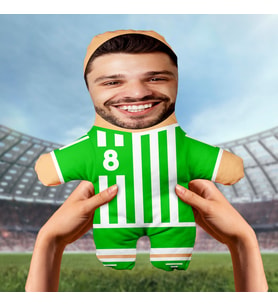 Motto Gift Kişiye Özel Fotoğraflı Yeşil Beyaz Taraftar Peluş Oyuncak 531008