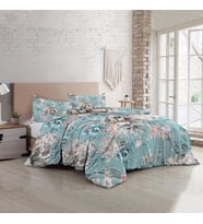 MonoHome Floral Desing Luxury Çift Kişilik Pamuk Saten Nevresim Takımı (Çok Renkli)