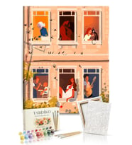 Sayılarla Boyama Seti 40 x 50 cm Tuval Şasesine Gerili Cam Kenarı