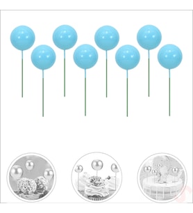 Çubuklu SüSLeme Topu, 3cm x 8 adet - Mavi (STD)