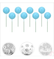 Çubuklu SüSLeme Topu, 3cm x 8 adet - Mavi (STD)