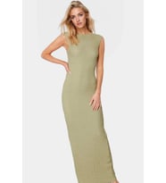 Kadın Örme Midi Elbise Bodycon Kalıp Kayık Yaka Yazlık Günlük Şık Yaz Aylarının Vazgeçilmezi