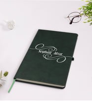 BK Gift Kişiye Özel İsimli Yeşil Termo Deri Defter Model 3