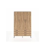 Arges Gardrop 5 Raflı 6 Çekmeceli Tek Askılı 132x30x195 Aytaşı-Çam