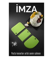 3 lü Dekoratif Şekillendirme Aparatı Hamur Pasta Kesici Kazıma  (Düz, Dişli, Kavisli) 717830
