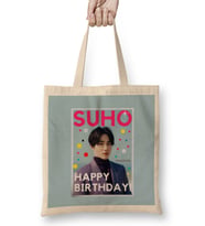 SUHO Happy Birthday! Kim Jun-Myeon 2021 Bez Çanta Uzun Saplı