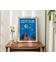 Ay Sanat Baskısı, Estetik Alıntı Duvar Sanatı, Aynı Ay Altında Poster, A2 A3 A4 Baskılar