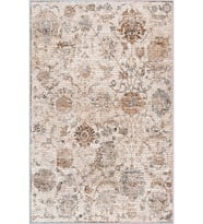 Eliana Home Baskılı, Yıkanabilir Kaymaz Taban Salon Halısı LNA0344 100x150 cm (Kahverengi)