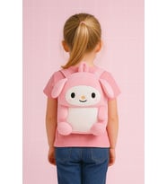 Sevimli Karikatür Kuromi Peluş Çanta Kızlar İçin Çanta Sırt Çantaları Kawai (Pudra Pembe)