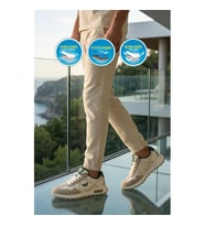 Walkway Muveon M Siyah-Beyaz Hafif Esnek Erkek Spor Ayakkabı