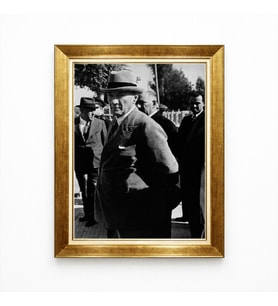 Tablore Atatürk Fötr Şapkalı Lider Portresi Kanvas Tablo