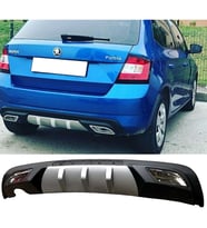 Skoda Fabia Difüzör Difizör Gri + Kare Egzoz Görünüm C Tip
