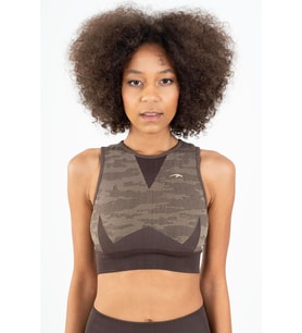 Maraton SlimFit Kadın Bisiklet Yaka Kahverengi Bra