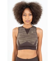 Maraton SlimFit Kadın Bisiklet Yaka Kahverengi Bra