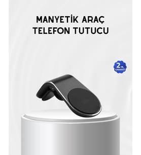 Araç İçi Manyetik Telefon Tutucu Güçlü Klipsli ve 360 Derece Ayarlanabilir