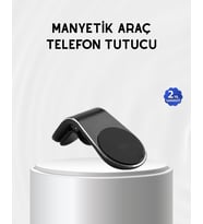 Araç İçi Manyetik Telefon Tutucu Güçlü Klipsli ve 360 Derece Ayarlanabilir