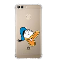 Huawei P Smart  Köşe Korumalı Antişok Kapak Donald Duck Tasarımlı Şeffaf  Kılıf