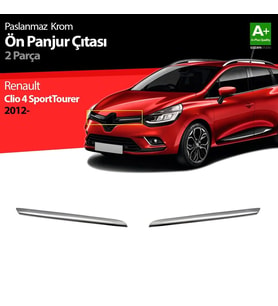 Renault Clio Uyumlu 4 Sport Tourer Krom Ön Panjur 2 Parça. 2012 Üzeri