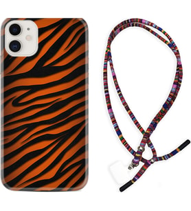 Apple iPhone 11 12 13 Mini Kılıf Boyun Asklı Rasta Silikon Leopar Yeni 1676
