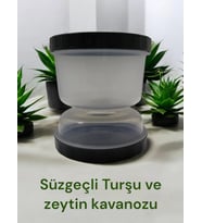 *XXL* Saklama Kabı*Turşu ve Zeytinler İçin Pratik Kum Saati