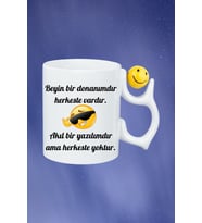 Komik Sözler Emoji Baskılı Smile Emoji Toplu Kupa Bardak Çay Kahve Fincanı
