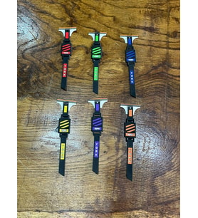 6 LI RENKLİ SİLİKON ARMA SETİ ÇANTA GİYİM AKSESUARI 10X1 CM
