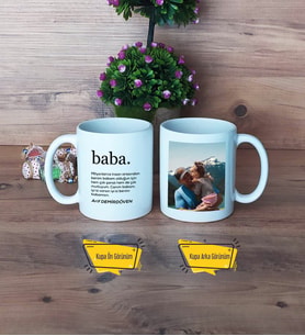 Babaya Hediye Kupa Bardak Beyaz Fotoğraflı Babalar Günü Doğum Günü Hediyesi