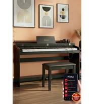 Midex PLX-140 PRO-BK Dijital Piyano Bluetooth Tuş Hassasiyeti 88 Tuşlu Kapaklı (Kulaklık ve Tabure)