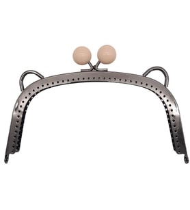 Angel Çanta Aksesuar 18.5 cm Pudra Renk Toplu Oval Çanta Klipsi Çanta Bursu Füme Metal