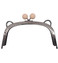 Angel Çanta Aksesuar 18.5 cm Pudra Renk Toplu Oval Çanta Klipsi Çanta Bursu Füme Metal