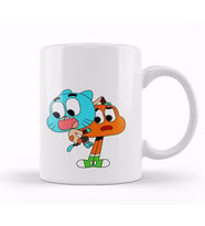 Gumball Watterson and Darwin Watterson 01 Kupa Bardak Porselen