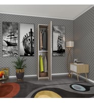 Kenzlife gardırop öğrenci dolabı tek kapılı günebakan crd 180*35*42 crd gardolap dolap ofis (Karışık)