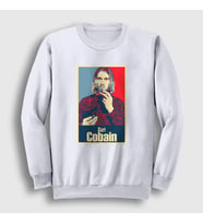 Presmono Unisex Beyaz Smoking Nirvana Kurt Cobain Sweatshirt 35947tt