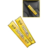 Opel Logolu Dijital Baskılı Araç Emniyet Kemer Pedi / 2’li Set – Konforlu & Şık Koruma Pedi (Sarı)