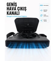 5 Kademeli Araç İçi Boyun Serinletme Fanı Güçlü Turbo Hava Akışlı Usb Şarjlı